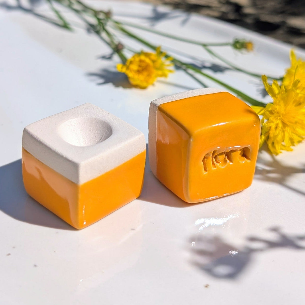 Duftstein CUBE aus Keramik für ätherische Öle