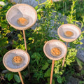 Insektentränken aus Keramik, 4er Set, inkl. Steine + Stäbe