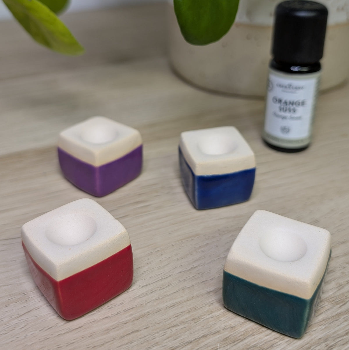 Duftstein CUBE aus Keramik für ätherische Öle