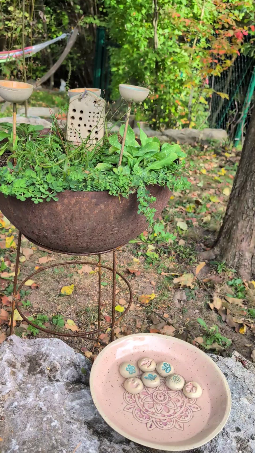 Insekten- und Vogeltränke L mit 7 Tränkesteinen