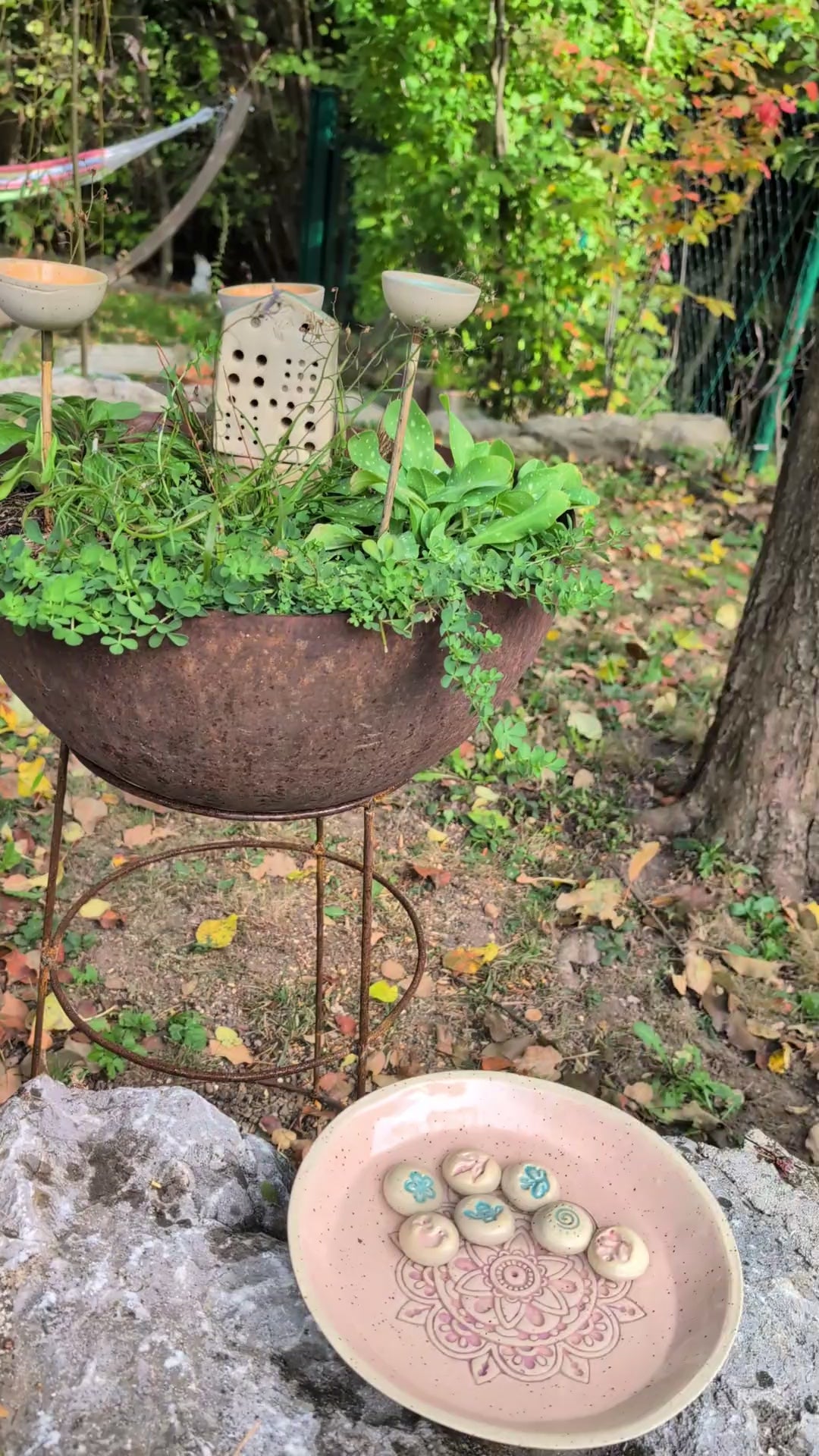 Insekten- und Vogeltränke L mit 7 Tränkesteinen
